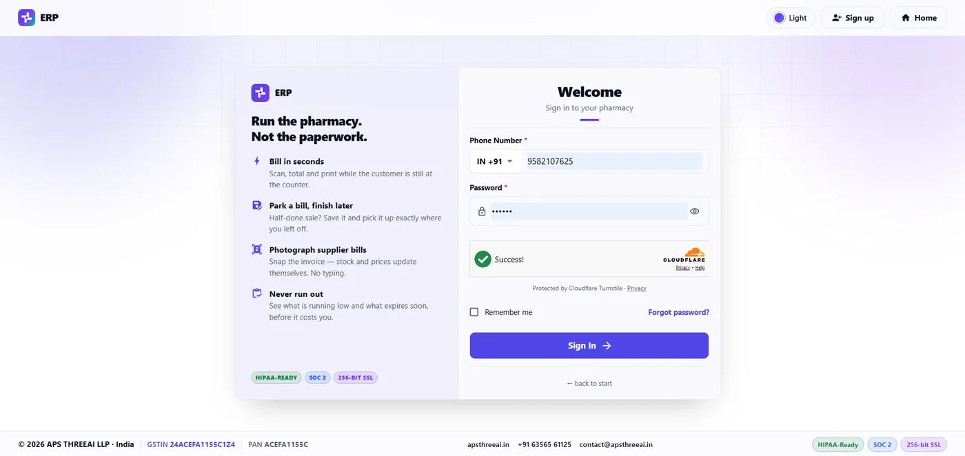 Secure login